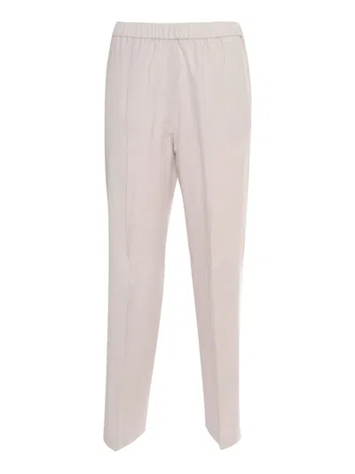 FABIANA FILIPPI FLANNEL JOGGING TROUSERS WITH FRONT CREASAND FILO DIAMANTE