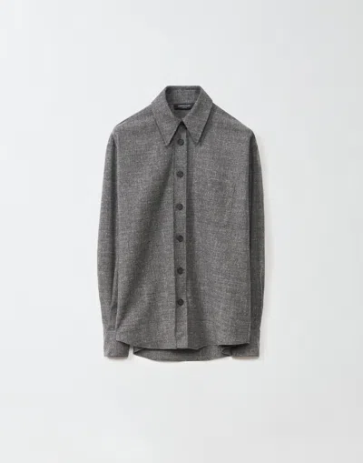 Fabiana Filippi Flannel Shirt In Grey