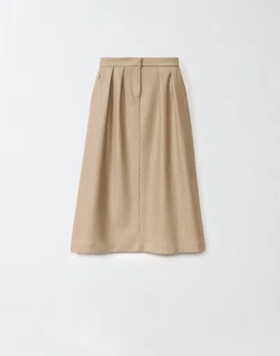 Fabiana Filippi Flannel Skirt In Brown