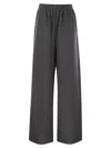 Fabiana Filippi Wide Flannel Trousers In Anthracite