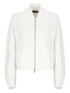Fabiana Filippi Crew Neckline Elastic Cuffs Front Pockets In White