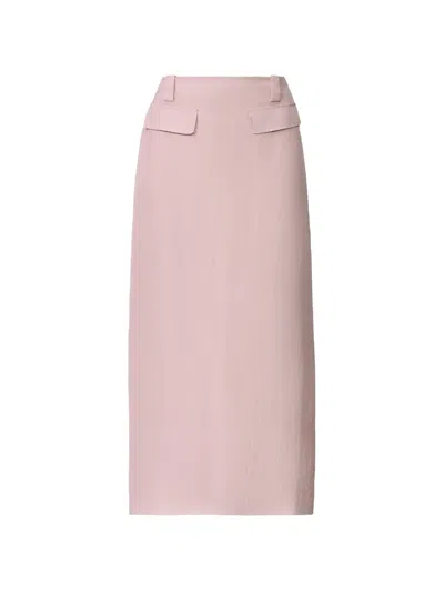 Fabiana Filippi Lillac Pink Pencil Skirt In Fluid Fabric