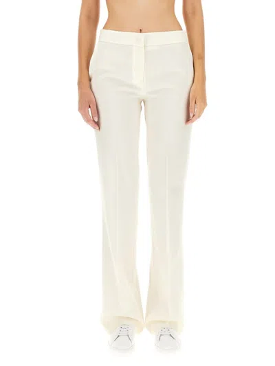 Fabiana Filippi Zipper Pleated Casual Pants In White