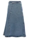 Fabiana Filippi A-line Silhouette Denim Skirt With Seam Detailing In Blue