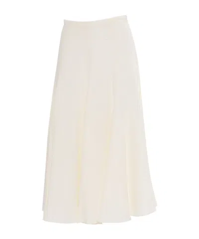 Fabiana Filippi Flared Cut Midi Skirt In White