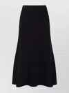 Fabiana Filippi Flared High-waisted Wool Silk Cashmere Skirt In Black