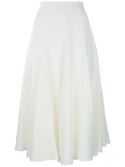 Fabiana Filippi High-waisted Flared Mid-length Skirt In Red