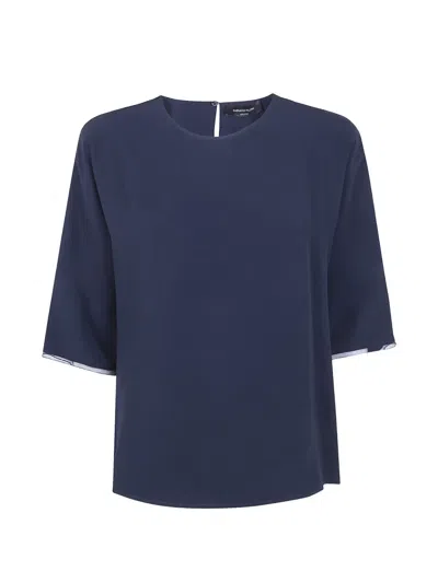 Fabiana Filippi Classic Wide Blouse In Blue