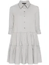 Fabiana Filippi Flared Shirt Dress In 灰色