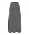 Fabiana Filippi Platinum And Lurex Long Skirt In Gray
