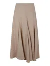 Fabiana Filippi Flared Skirt In Nude & Neutrals