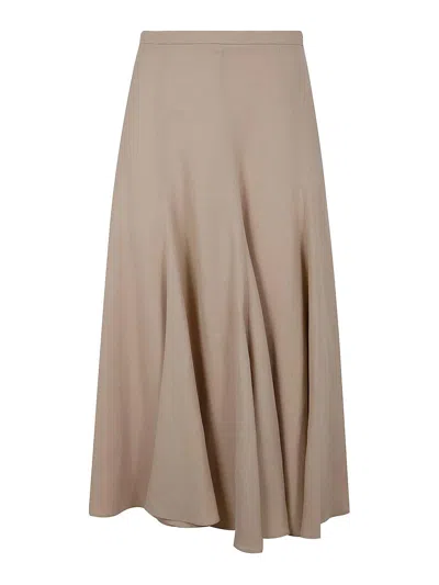 Fabiana Filippi Flared Skirt In Nude & Neutrals