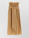 Fabiana Filippi Flared Skirt With Ruffled Waistband And Tie