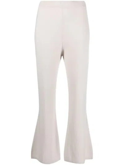 Fabiana Filippi Flared Wool-silk Cashmere Trousers In White