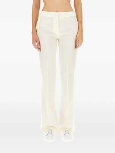 Fabiana Filippi Flared Wool Trousers In White