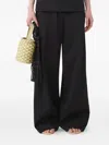 Fabiana Filippi Flat-front Trousers In Black