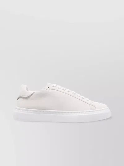 Fabiana Filippi Flat Sole Round Toe Low-top Sneakers In White