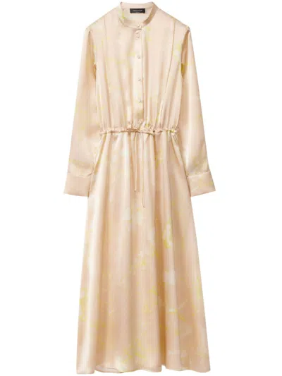 Fabiana Filippi Floral-print Dress In Blush Pink