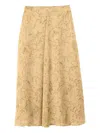 Fabiana Filippi Floral-print Midi Skirt In Brown
