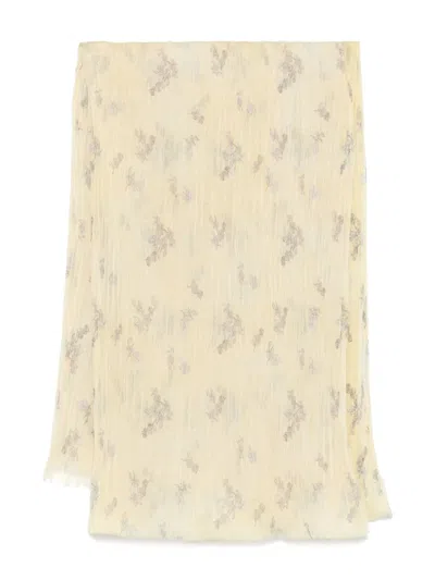 Fabiana Filippi Floral-print Scarf In Yellow