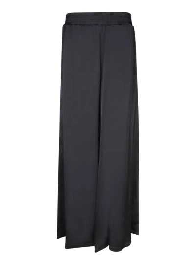 Fabiana Filippi Fluid Wide-leg Trousers In Viscose Satin In Black