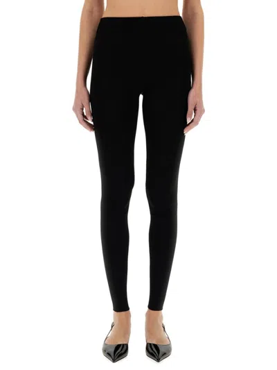 Fabiana Filippi Form-fitting Viscose Leggings In Black