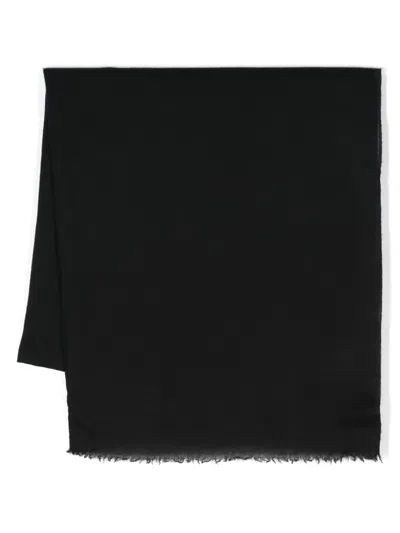 Fabiana Filippi Frayed Cashmere Scarf In Black