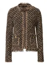Fabiana Filippi Self-portrait Pointelle Knit Mini Dress In Brown