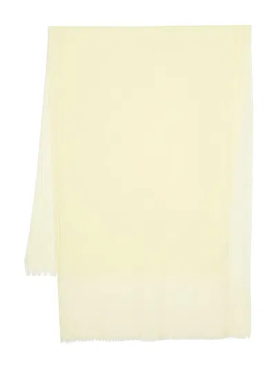 Fabiana Filippi Frayed-edge Twill Scarf In Yellow