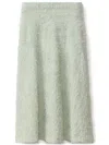 Fabiana Filippi Frayed-effect Midi Skirt In Green