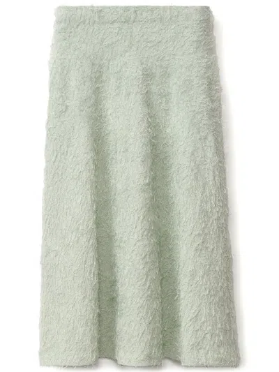 Fabiana Filippi Frayed-effect Midi Skirt In Green