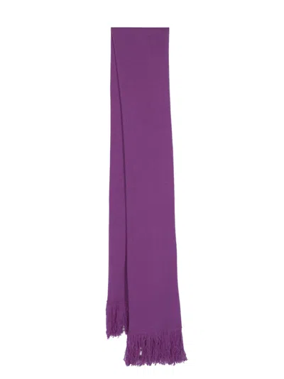 Fabiana Filippi Frayed-hem Cashmere Scarf In Purple