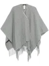 Fabiana Filippi Rhinestone-embellished Cape In Gray