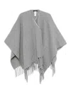 Fabiana Filippi Rhinestone-embellished Cape In Grey