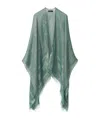Fabiana Filippi Fringed Cape In Green