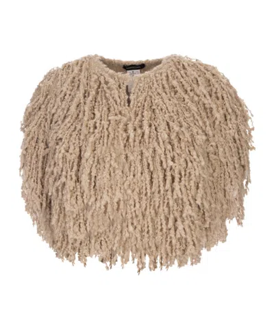 FABIANA FILIPPI FRINGED CROPPED TOP