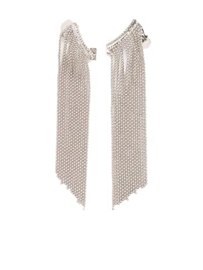 Fabiana Filippi Fringed Cuff Earrings In Silber