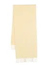 Fabiana Filippi Fringed-edge Brushed Scarf In Yellow