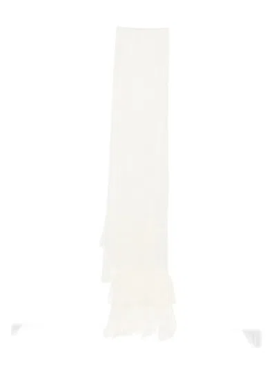 Fabiana Filippi Fringed Knit Scarf In White