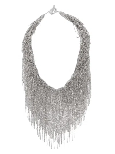 Fabiana Filippi Fringed Necklace In Silver