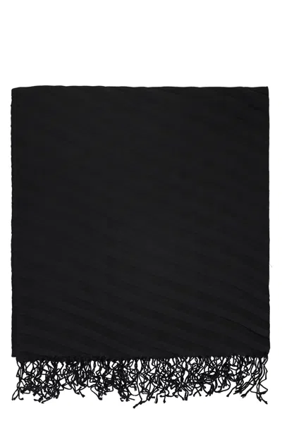 Fabiana Filippi Fringed Scarf In Black