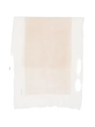 Fabiana Filippi Lightweight Scarf Featuring Distinctive Frayed Edges In Neutral