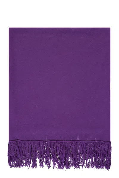 Fabiana Filippi Fringed Scarf In Purple