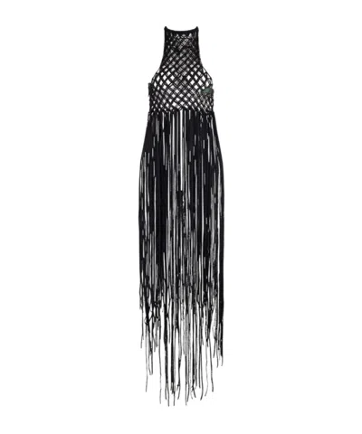 Fabiana Filippi Fringed Vest In Black