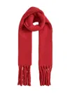 Fabiana Filippi Long Alpaca Wool Scarf In Red