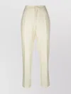 Fabiana Filippi Front Pleated Trousers With Belt Loops And Back Pockets In Neutral