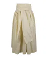 Fabiana Filippi Front-tie Midi Skirt In Brown