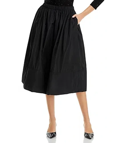 Fabiana Filippi Full Taffeta Skirt In Black