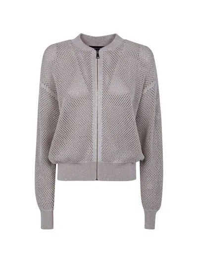 Fabiana Filippi Full Zip Sweatshirt In Multi