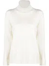 Fabiana Filippi Funnel-neck Knitted Jumper In Grey